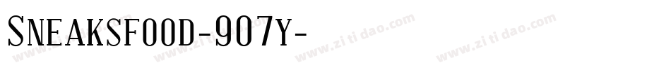 Sneaksfood-907y字体转换