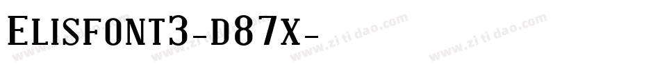 Elisfont3-d87x字体转换
