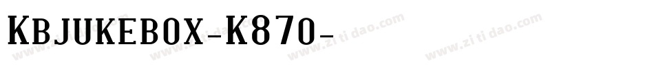 Kbjukebox-K87o字体转换