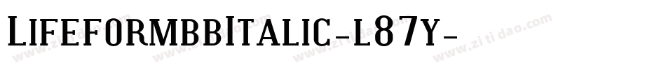 LifeformbbItalic-l87y字体转换