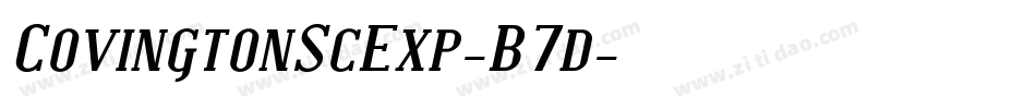 CovingtonScExp-B7d字体转换