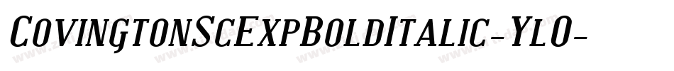 CovingtonScExpBoldItalic-YlO字体转换
