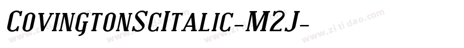 CovingtonScItalic-M2J字体转换
