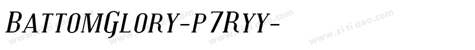 BattomGlory-p7Ryy字体转换