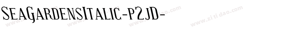 SeaGardensItalic-p2jD字体转换