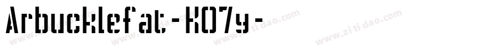 Arbucklefat-KO7y字体转换