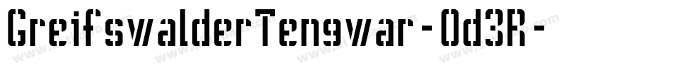 GreifswalderTengwar-0d3R字体转换