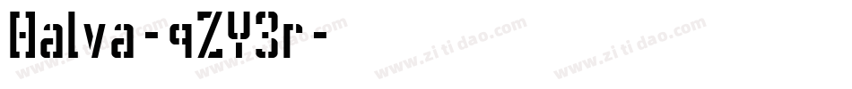 Halva-qZY3r字体转换
