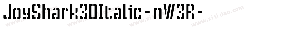 JoyShark3DItalic-nW3R字体转换
