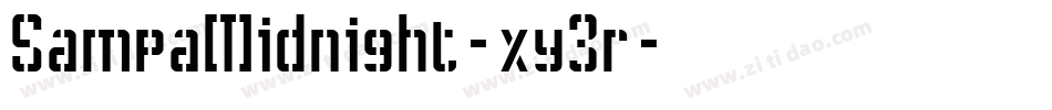 SampaMidnight-xy3r字体转换