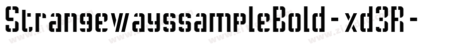 StrangewayssampleBold-xd3R字体转换