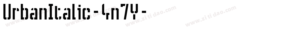 UrbanItalic-4n7Y字体转换