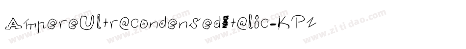 AmpereUltracondensedItalic-KPzZ字体转换
