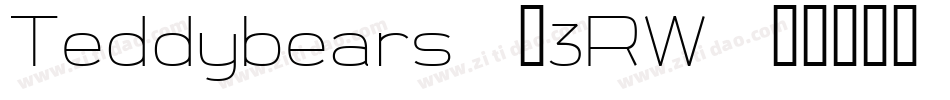 Teddybears-23RW字体转换