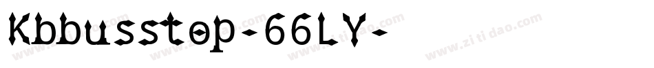 Kbbusstop-66LY字体转换