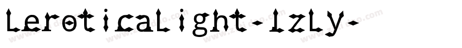 LeroticaLight-lzLy字体转换