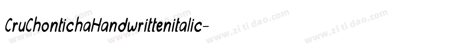 CruChontichaHandwrittenitalic-v2WA字体转换