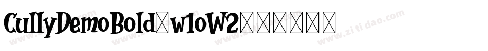 CullyDemoBold-w1oW2字体转换