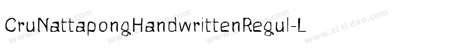 CruNattapongHandwrittenRegul-LydZ字体转换