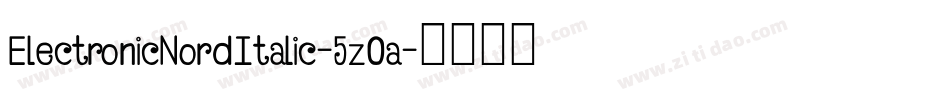 ElectronicNordItalic-5z0a字体转换