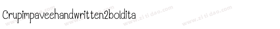 Crupimpaveehandwritten2bolditalic-Yg4O字体转换