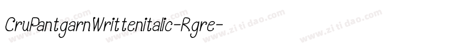 CruPantgarnWrittenitalic-Rgre字体转换