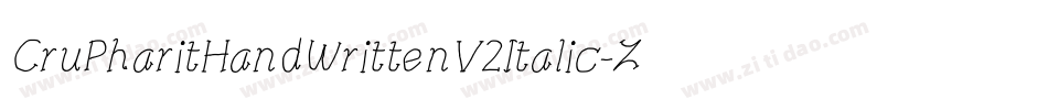 CruPharitHandWrittenV2Italic-Zg38字体转换