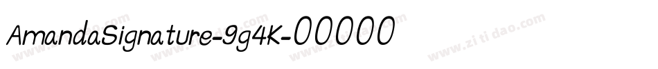 AmandaSignature-9g4K字体转换