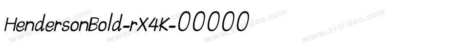 HendersonBold-rX4K字体转换