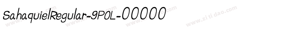 SahaquielRegular-9P0L字体转换