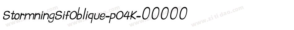 StormningSifOblique-pO4K字体转换