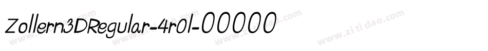 Zollern3DRegular-4r0l字体转换
