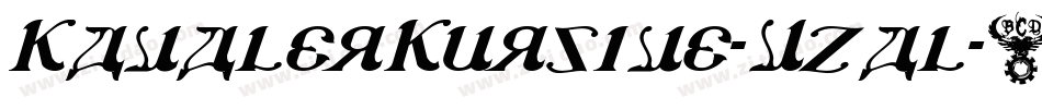 KavalerKursive-Vzal字体转换
