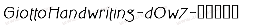 GiottoHandwriting-d0w7字体转换