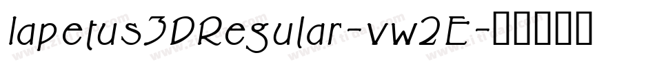 Iapetus3DRegular-vw2E字体转换