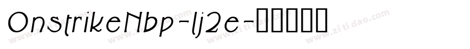OnstrikeNbp-lj2e字体转换