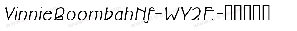 VinnieBoombahNf-WY2E字体转换