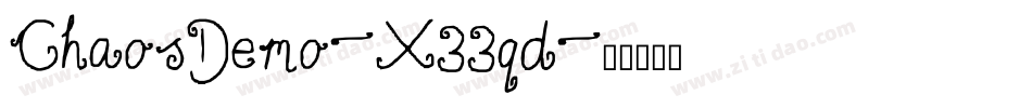 ChaosDemo-X33qd字体转换