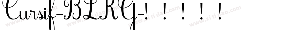 Cursif-BLKG字体转换