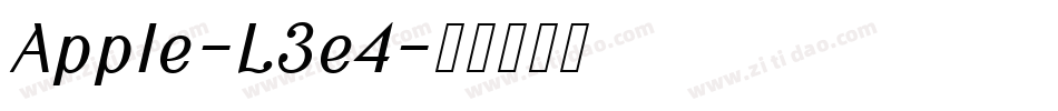 Apple-L3e4字体转换