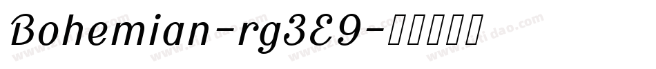 Bohemian-rg3E9字体转换