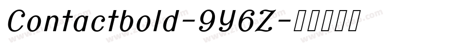 Contactbold-9Y6Z字体转换