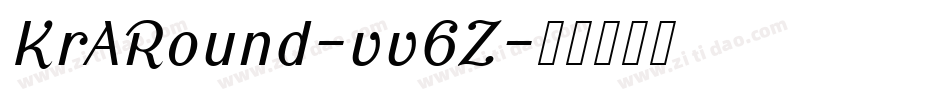 KrARound-vv6Z字体转换