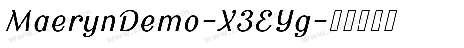 MaerynDemo-X3EYg字体转换