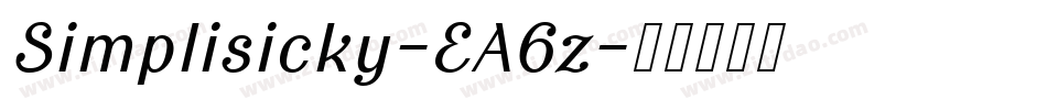 Simplisicky-EA6z字体转换 Simplisicky-EA6z字体转换
