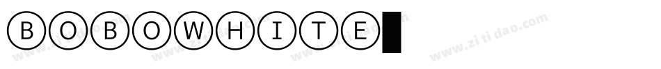BOBOWHITE字体转换