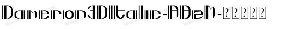 Dameron3DItalic-ABzM字体转换