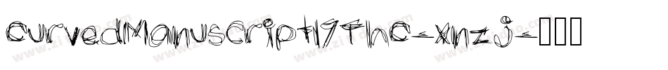 CurvedManuscript17ThC-xnzj字体转换