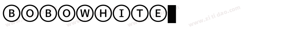 BOBOWHITE字体转换