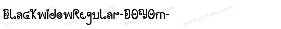 BlackwidowRegular-DOYOm字体转换